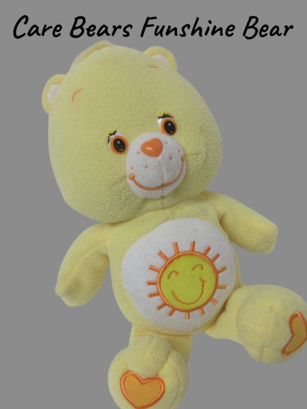 Care Bears Funshine Bear Plush Basic Fun 12" Stuffed Animal kids Toy gift